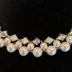 Handcrafted Jewelry - Wedding necklace of Swarovski pearls and crystals Handcrafted Jewelry - Wedding necklace of Swarovski pearls and crystals